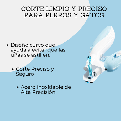 Cortauñas Profesional con Luz LED para Mascotas | Corte Seguro, Preciso y Sin Estrés